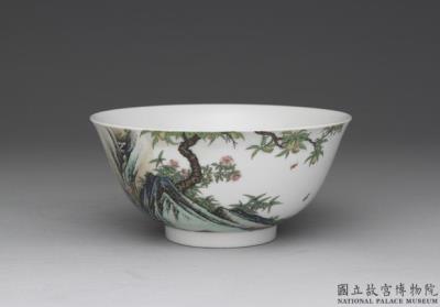 图片[2]-Bowl with bats and landscape in falangcai painted enamels, Qing dynasty, Yongzheng reign (1723-1735)-China Archive